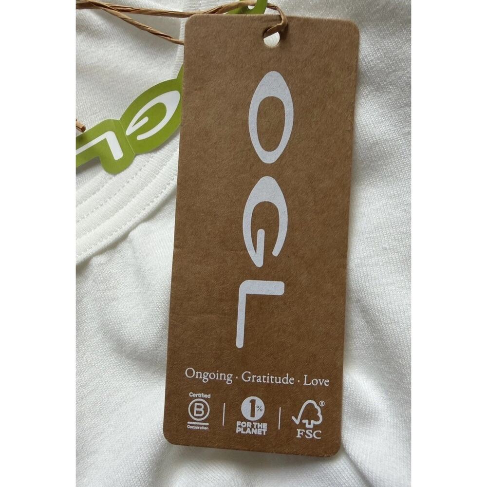 OGL White Sleeveless Crew Neck Muscle Tank Top Lyocell Blend NWT Medium - Picture 13 of 16
